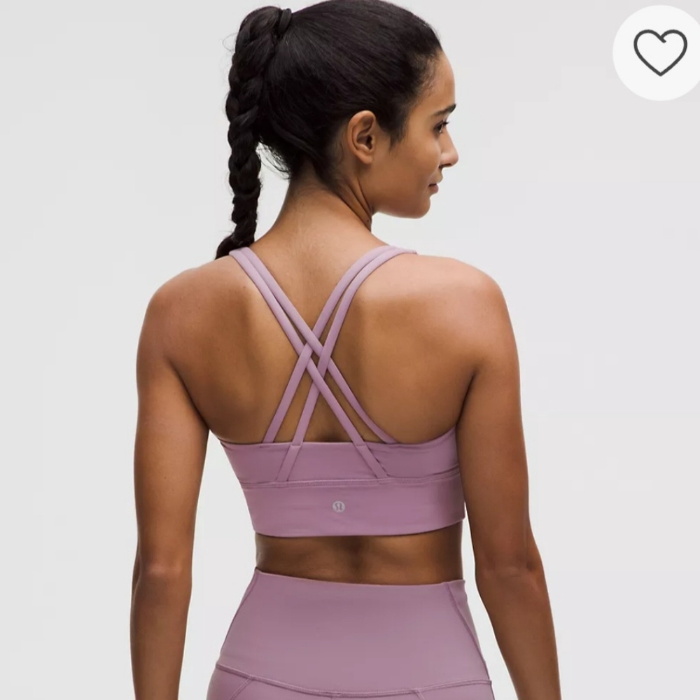 LULULEMON Energy High-Neck Longline Tough Bra Lilac women's size 6 - Picture 1 of 5